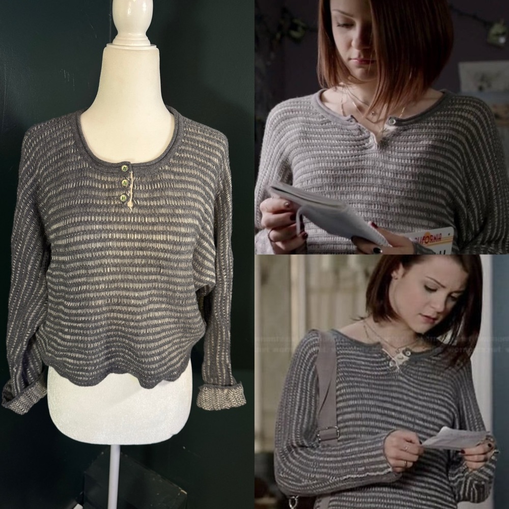 BDG Dark Gray And White Sweater XS
